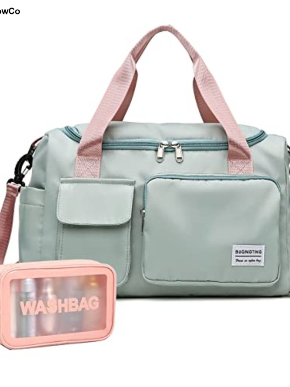 Travel Duffle Bag Gym Bag with Shoe Compartment Nylon Water Resistant